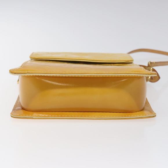 LOUIS VUITTON Monogram Vernis Motto Pouch Lime Yellow M91059 LV Auth ep7977 - Picture 5 of 16